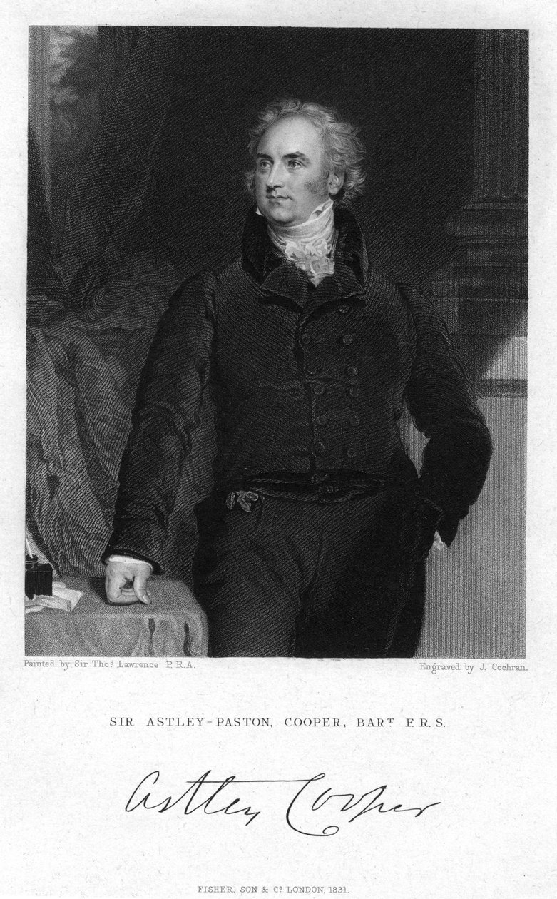 Sir Astley Paston Cooper, 1º Baronete, cirurgião e anatomista inglês, 1831 de J. Cochran