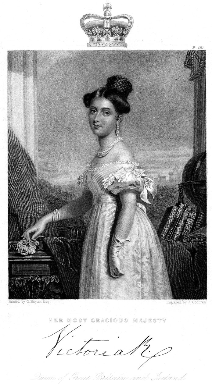 Victoria, rainha da Grã-Bretanha e Irlanda, c1838 de J. Cochran