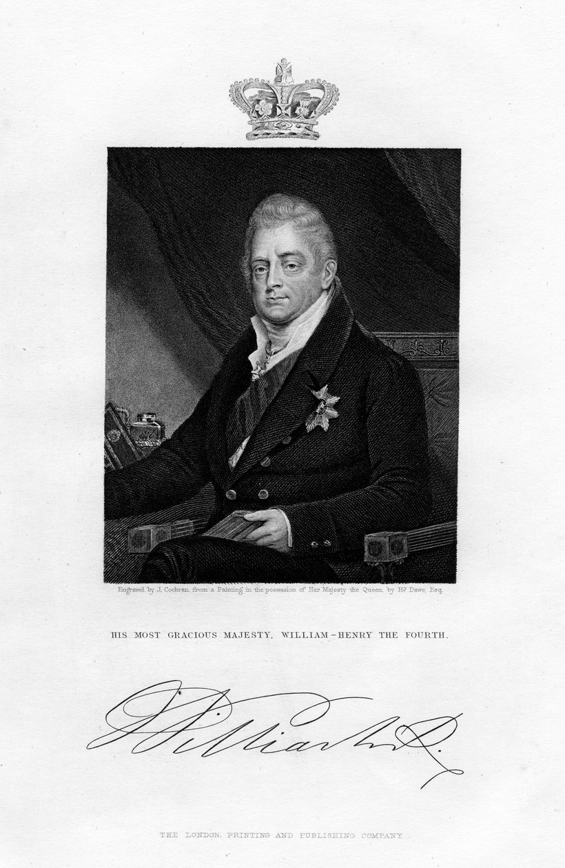 Guilherme IV, rei do Reino Unido, século XIX. de J. Cochran