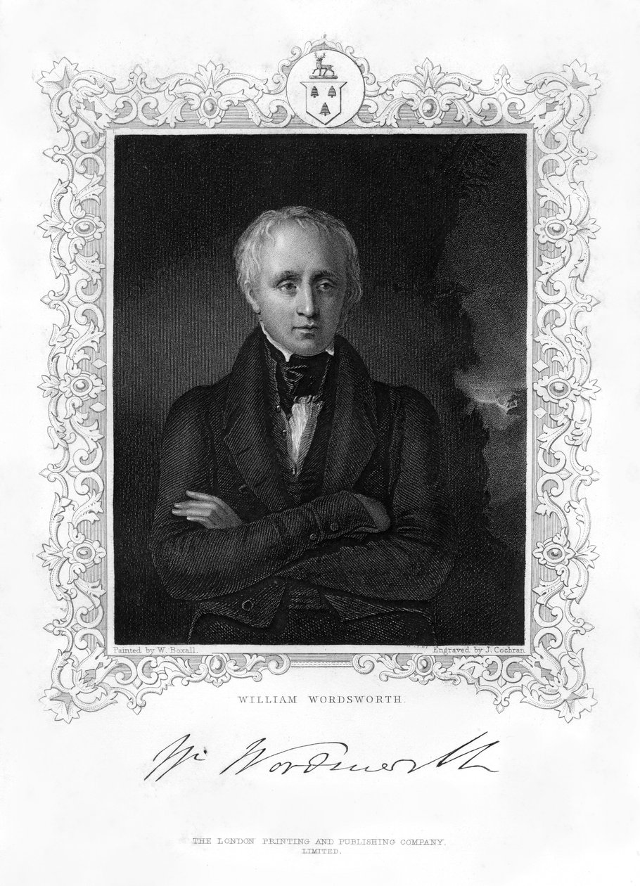 William Wordsworth, poeta romântico inglês, século XIX. de J. Cochran