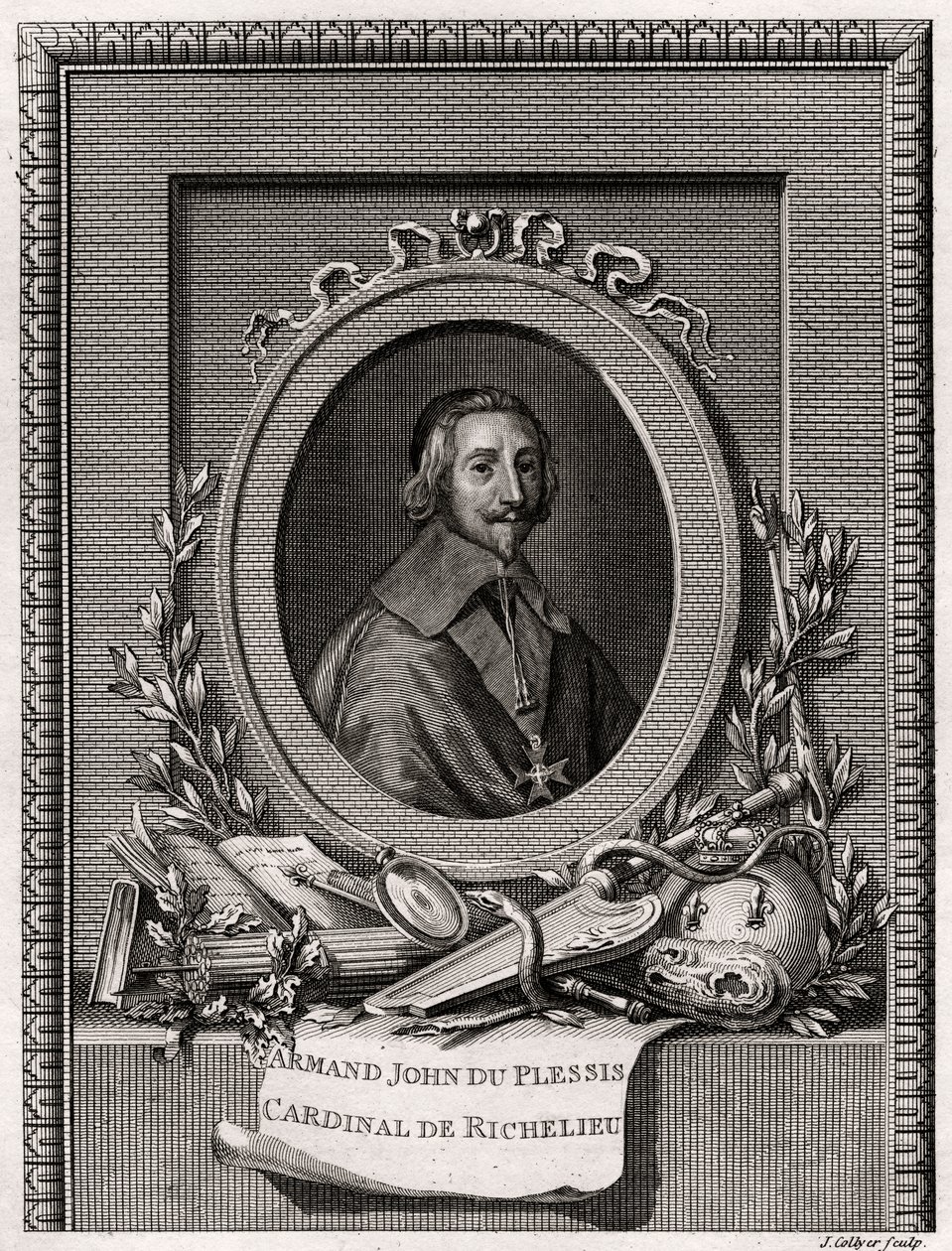 Armand Jean Du Plessis, Cardeal e Duque de Richelieu, 1775 de J. Collyer
