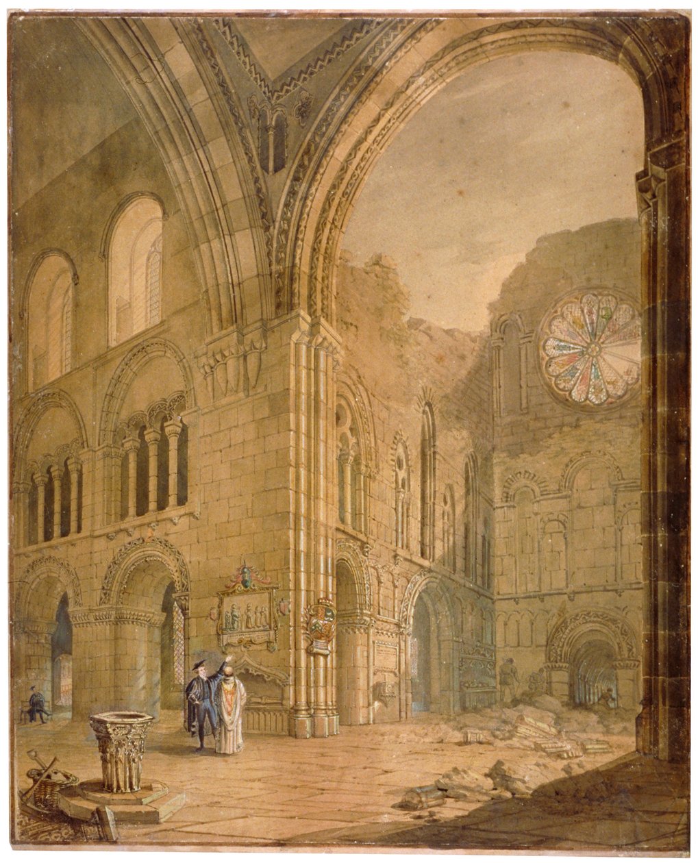 Igreja de St Bartholomew-the-Great, Smithfield, City of London, 1806 de J Coney