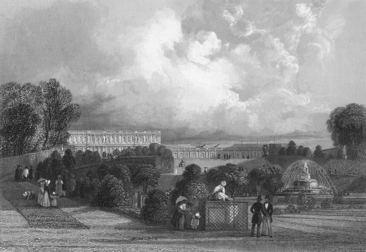 O Jardim de Versalhes, 1839 de J. Davis