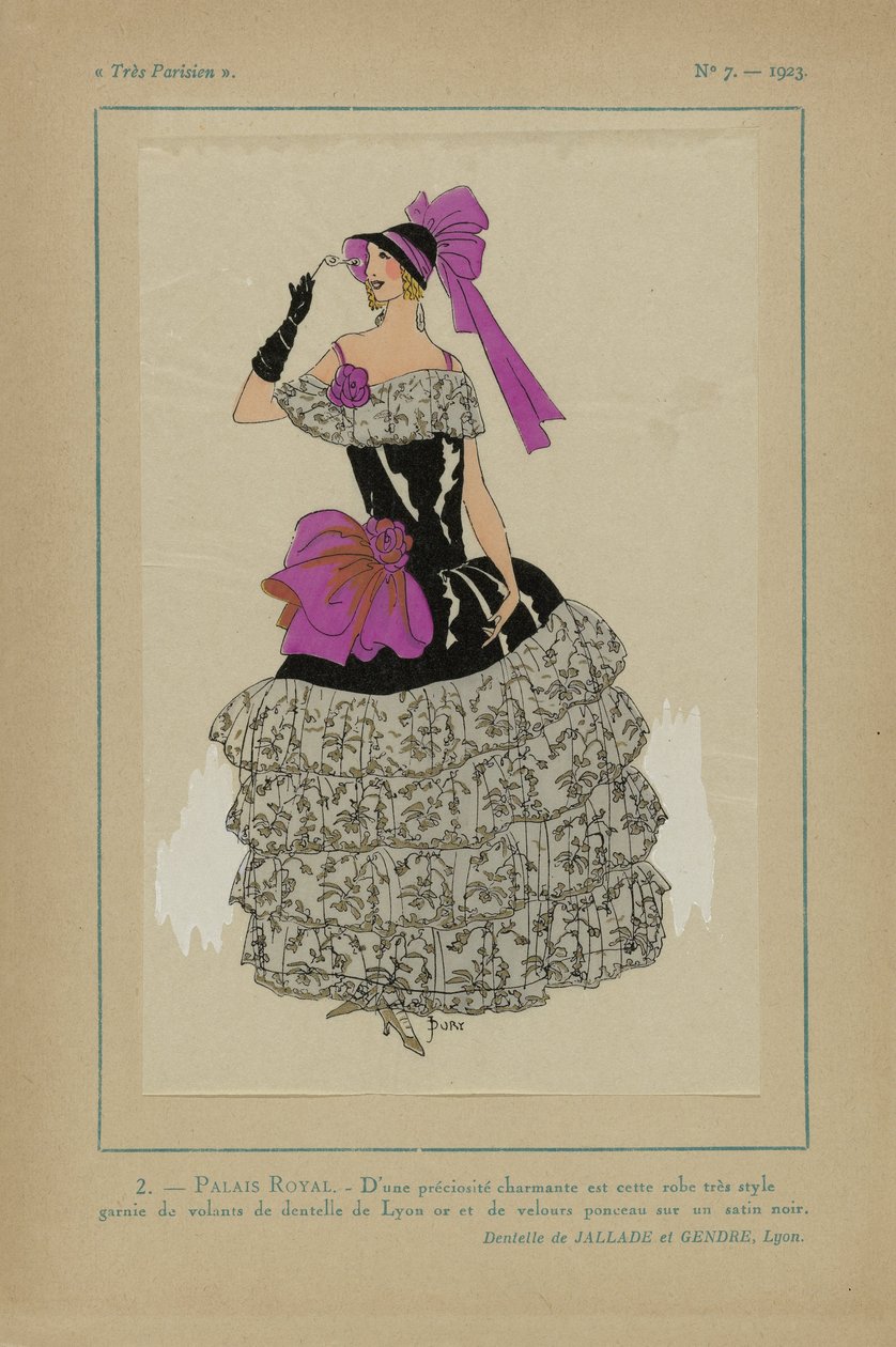 Muito parisiense, 1923, nº 7:2 - PALÁCIO REAL. - Encantadoramente precioso... de J. Dory