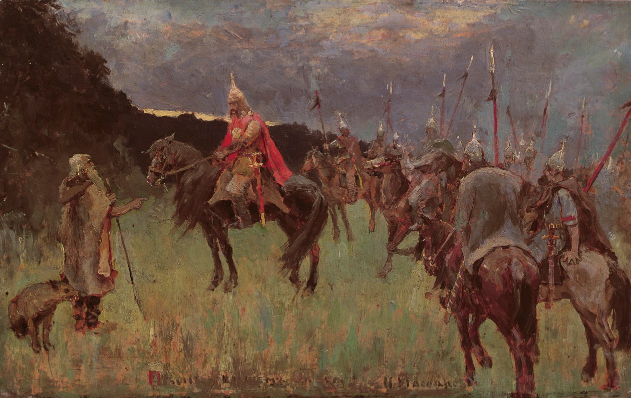 A Canção de Oleg, o Sábio (óleo sobre tela) de J. G. Myasoyedov