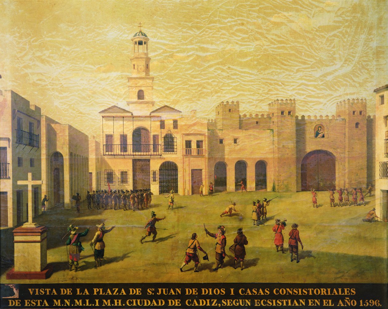 Plaza de San Juan de Dios em 1596 (óleo sobre tela) de J. Garcia