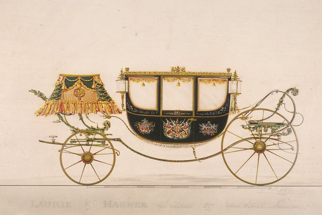 Carruagem cívica do Presidente da Câmara Municipal de Lord William Hunter, 1851 de J Gilfoy