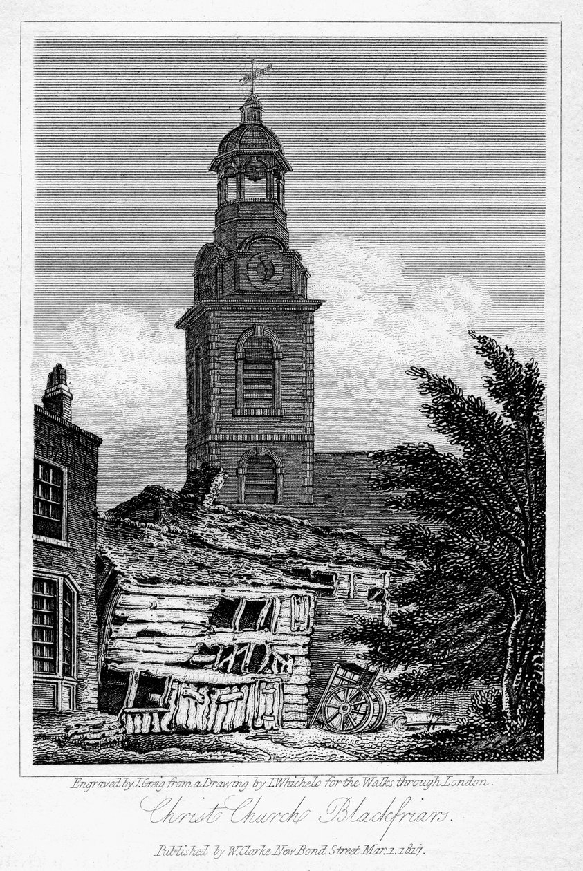 Igreja de Cristo, Blackfriars, Southwark, Londres, 1817. de J. Greig