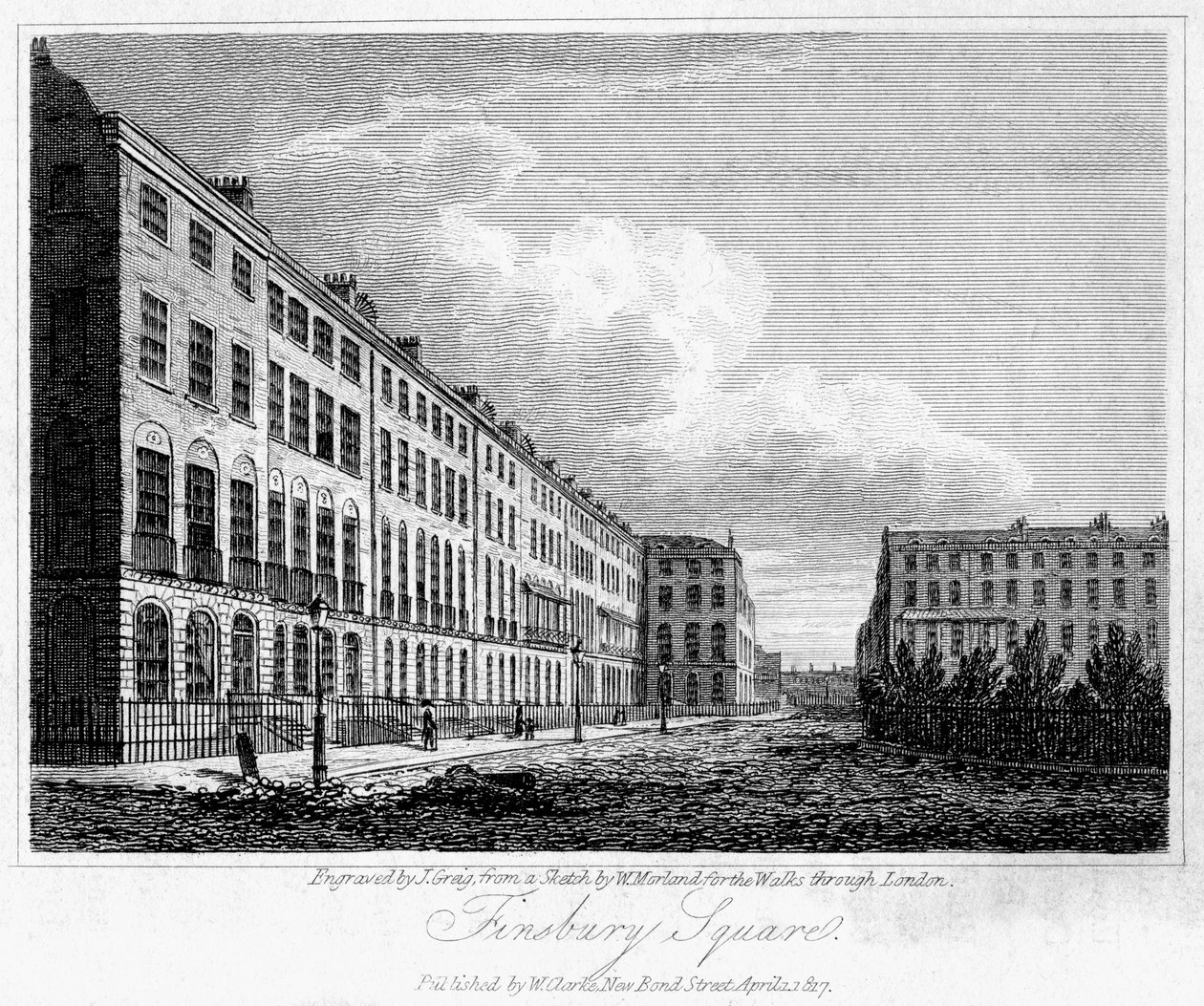 Finsbury Square, Londres, 1817. de J. Greig
