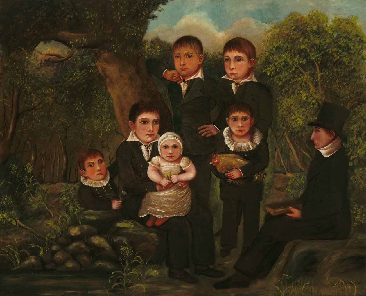 Abraham Clark e seus filhos, 1822. de J. H.