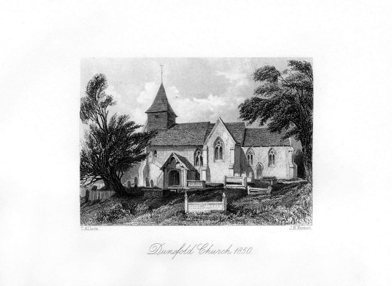 Igreja de Dunsfold, Surrey, 1850 de J. H. Kernot