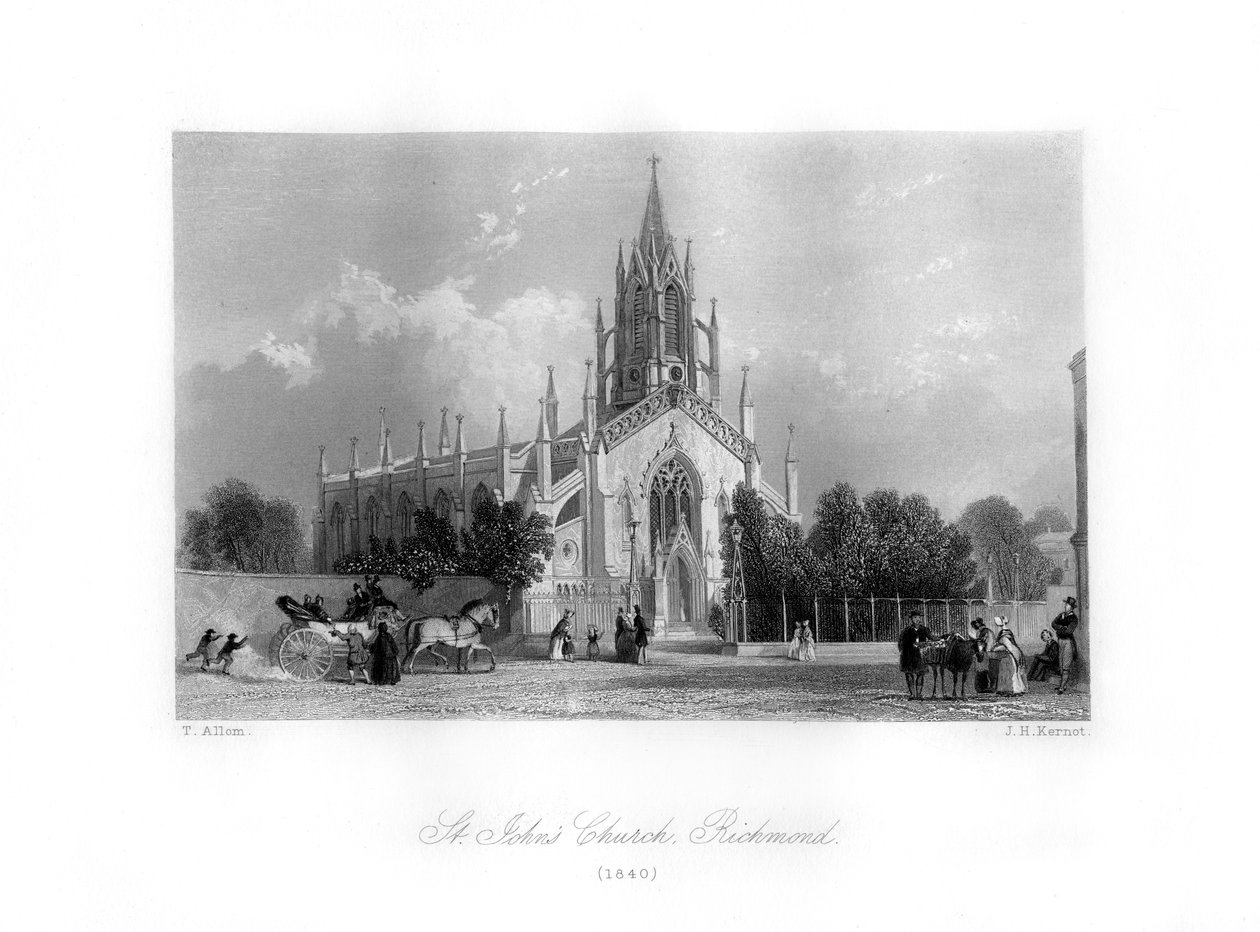 Igreja de St Johns, Richmond, 1840. de J. H. Kernot