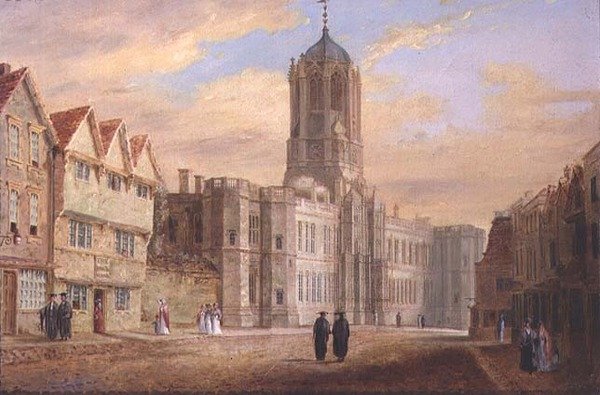 Oxford: Tom Tower and the West Front of Christ Church College de J. Harwood