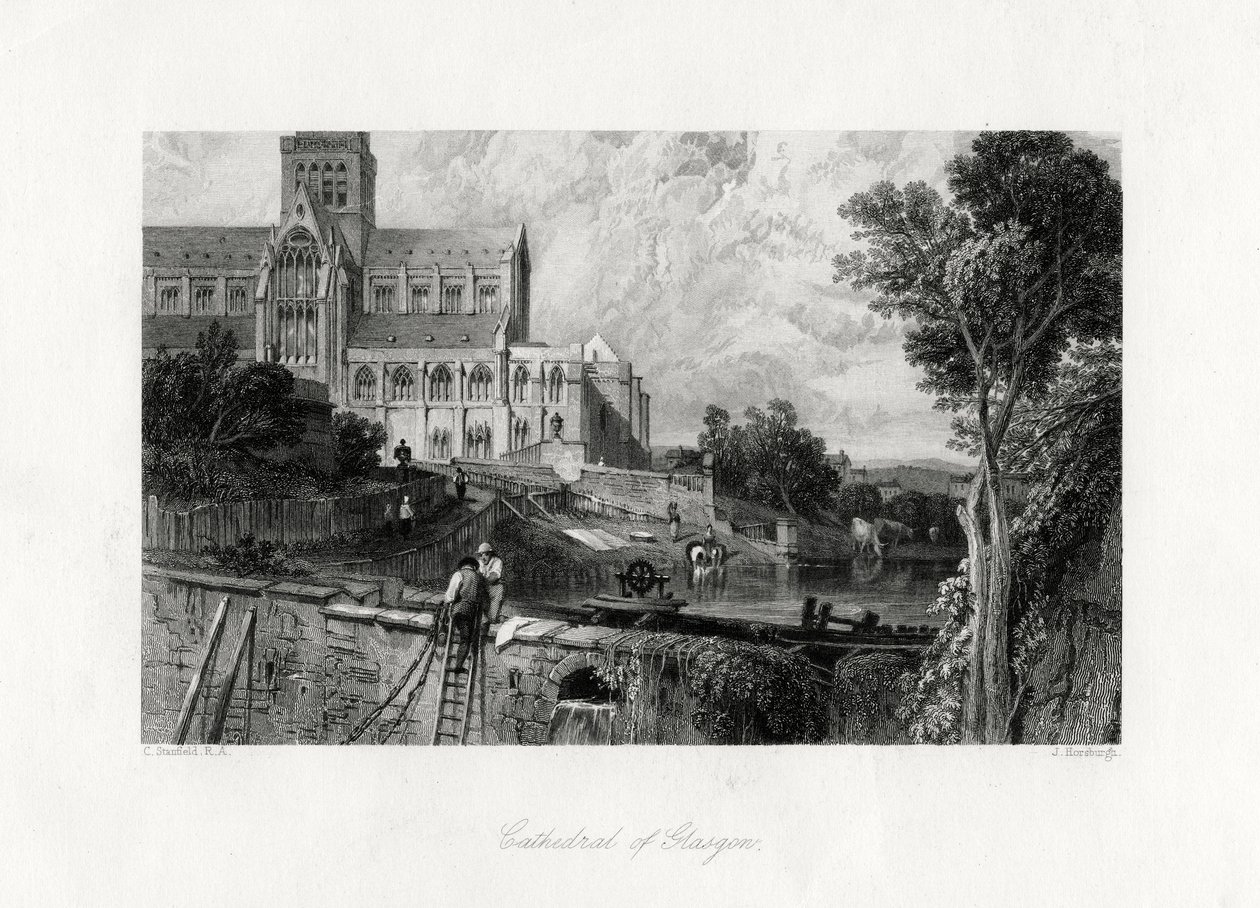 Catedral de Glasgow, Escócia, século XIX de J. Horsburgh