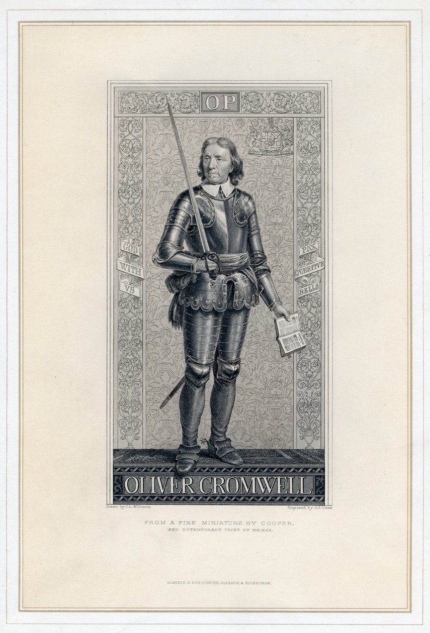Oliver Cromwell 1599-1658, século XIX. de J. J. Crew