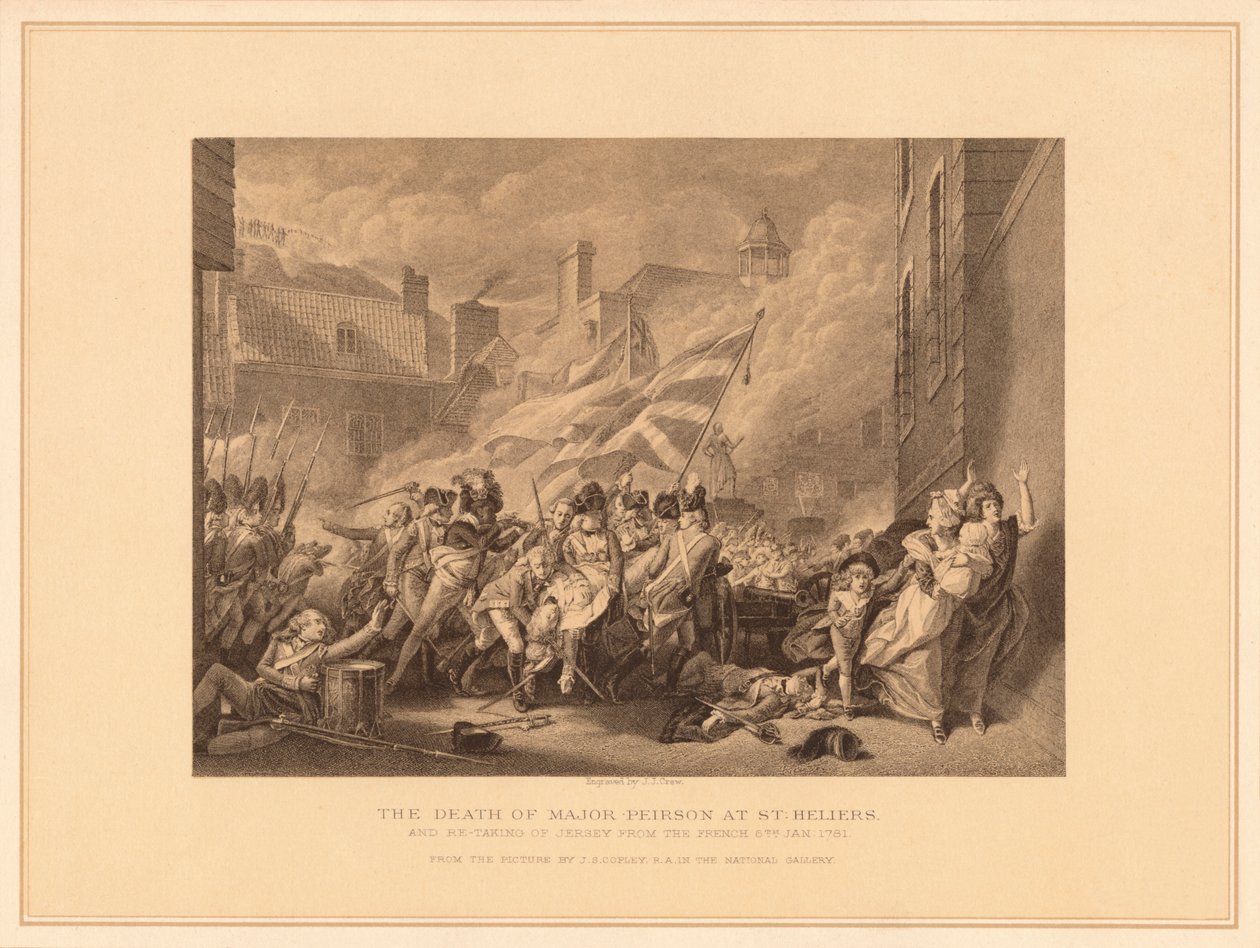 A morte do major Peirson em St. Heliers, 1781 1878 de J. J. Crew