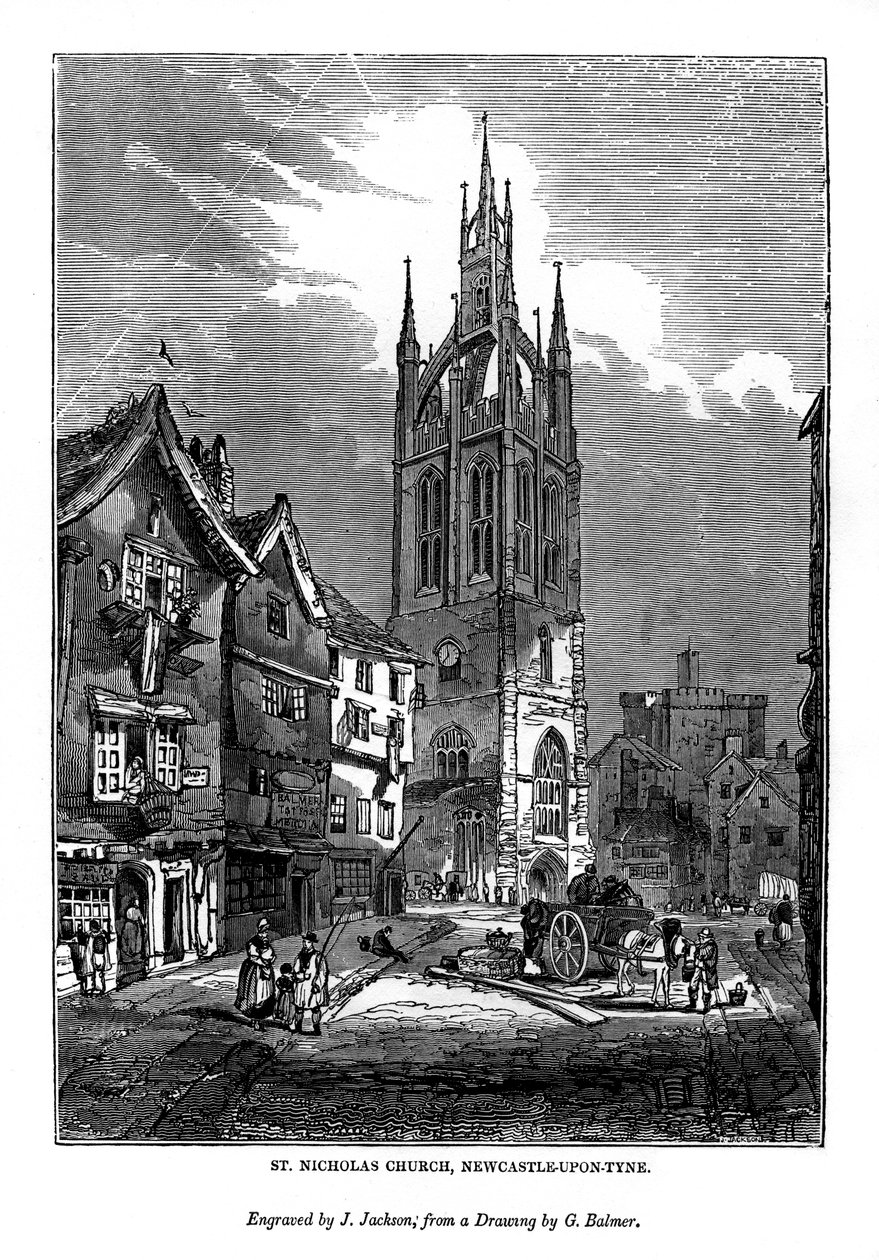 Igreja de São Nicolau, Newcastle upon Tyne, 1843 de J. Jackson