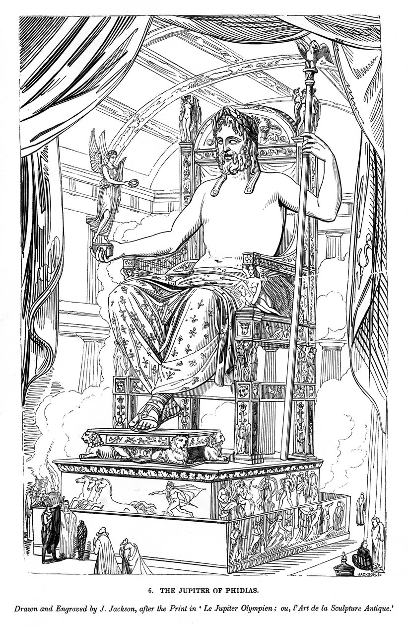 O Júpiter de Fídia, 1843 de J. Jackson