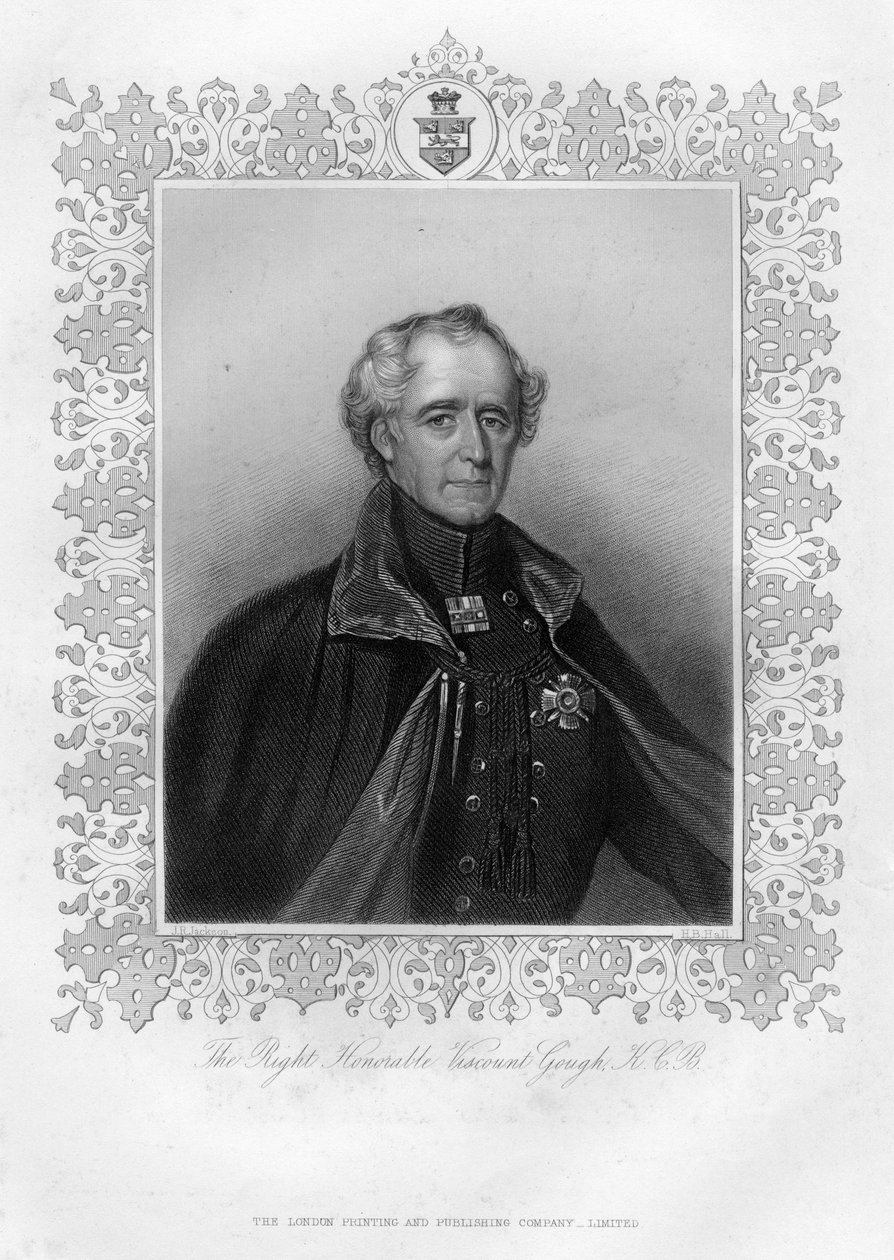 O visconde honorável direito Gough, século XIX. de J. Jackson