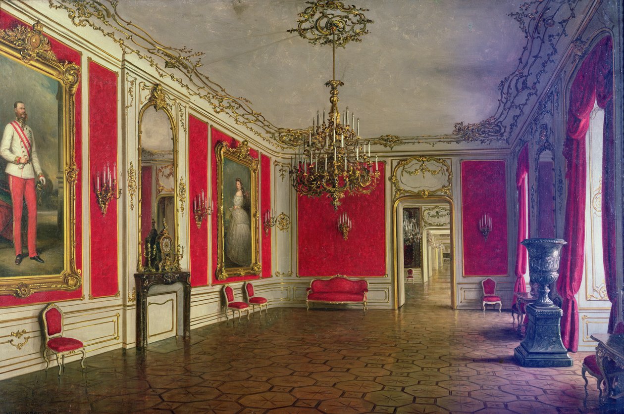A sala de recepção do Palácio de Hofburg, Viena de J. Jaunbersin