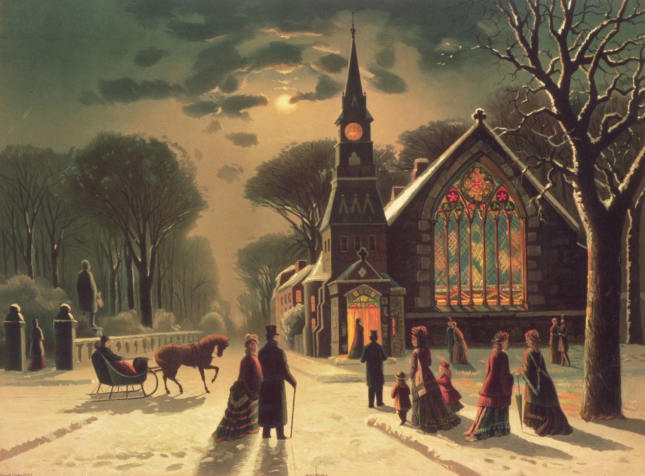 Véspera de Natal, pub. por J. Hoover e filho, 1878 de J. Latham