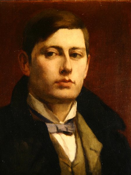 Retrato de Sir George Frampton (óleo sobre tela) de J. Latham