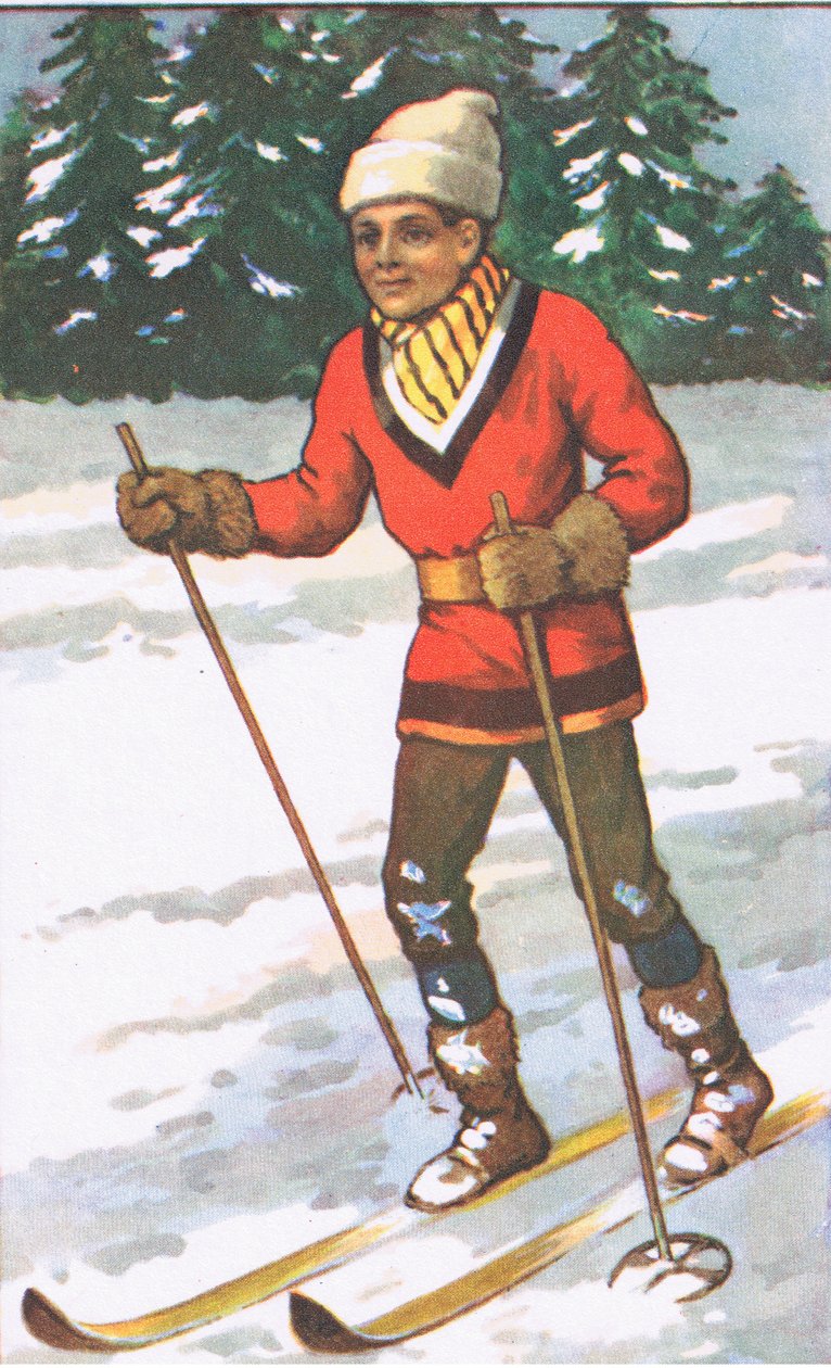 Garoto canadense, de pôsteres da escola MacMillan, c.1950-60 (lito colorido) de J. Macfarlane