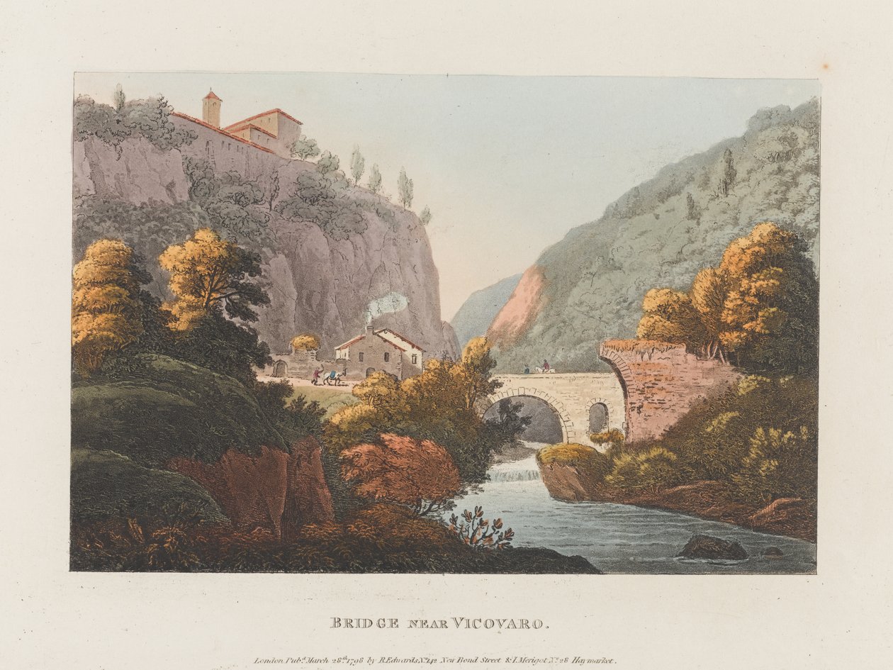 Ponte perto de Vicovaro de J. Merigot