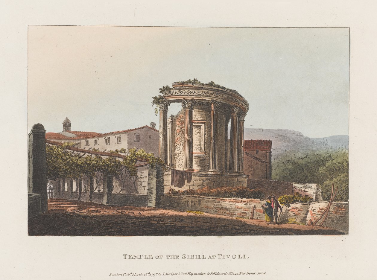 Templo da Sibila em Tivoli de J. Merigot