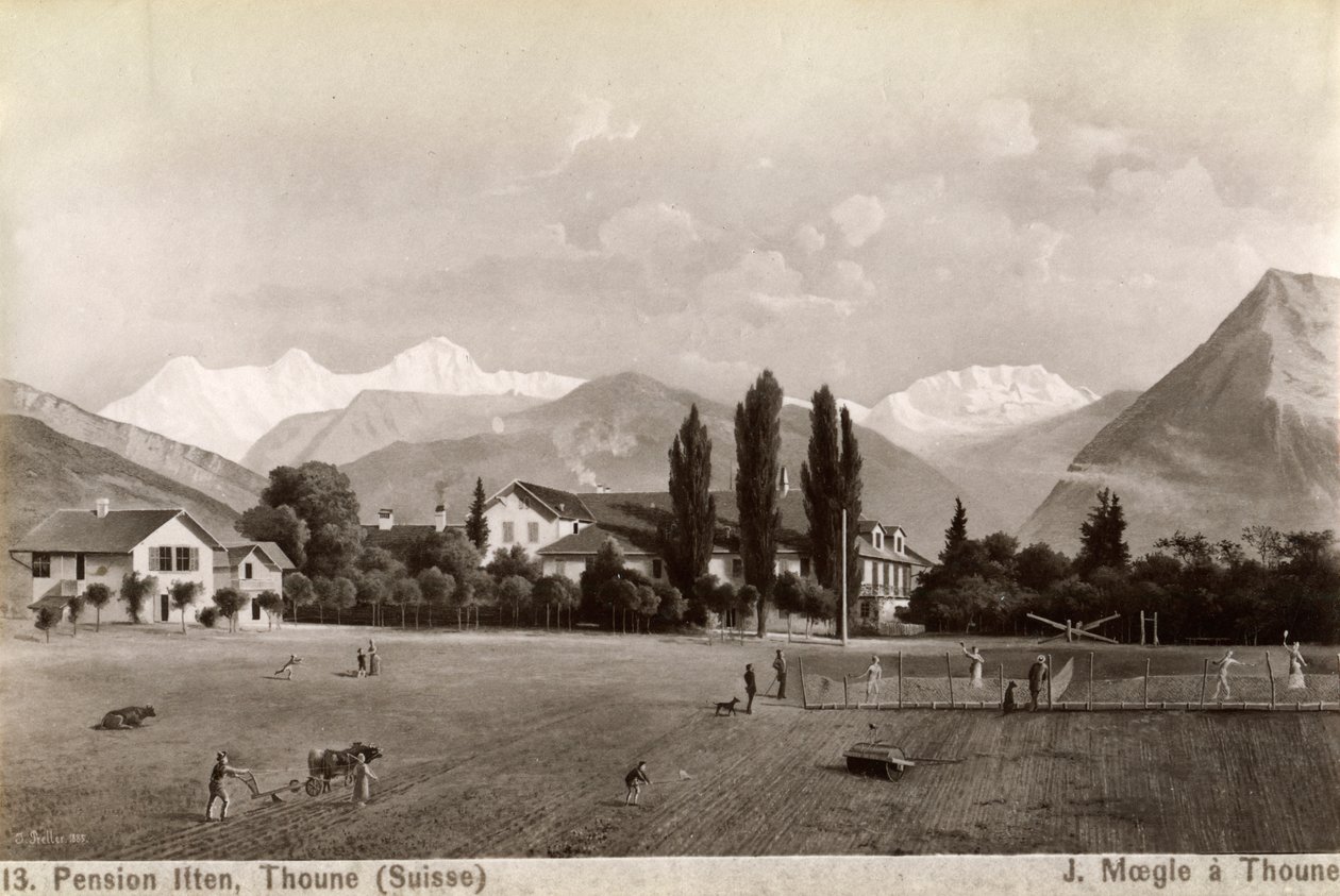 Pension Liten, Thun, Suíça, 1885. de J Moegle