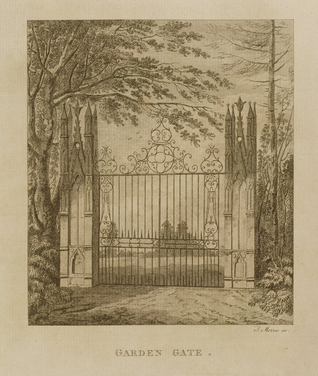 Portão de jardim em Strawberry Hill de J. Morris