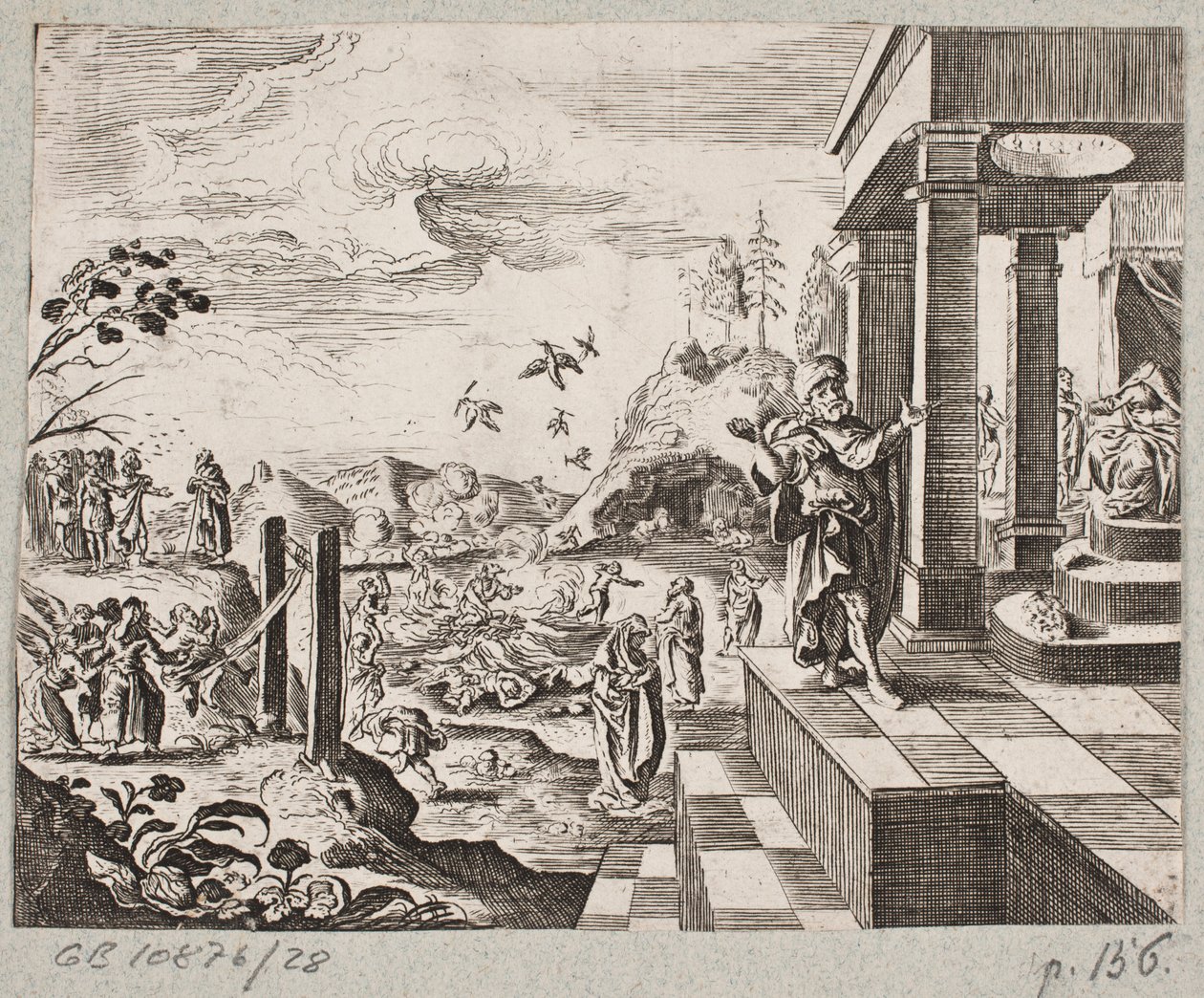 Ilustração de Adam Olearius, “Persian Rosenthal por um engenhoso poeta Schich Saadi […]”, Schleswig 1660 de J. Muller