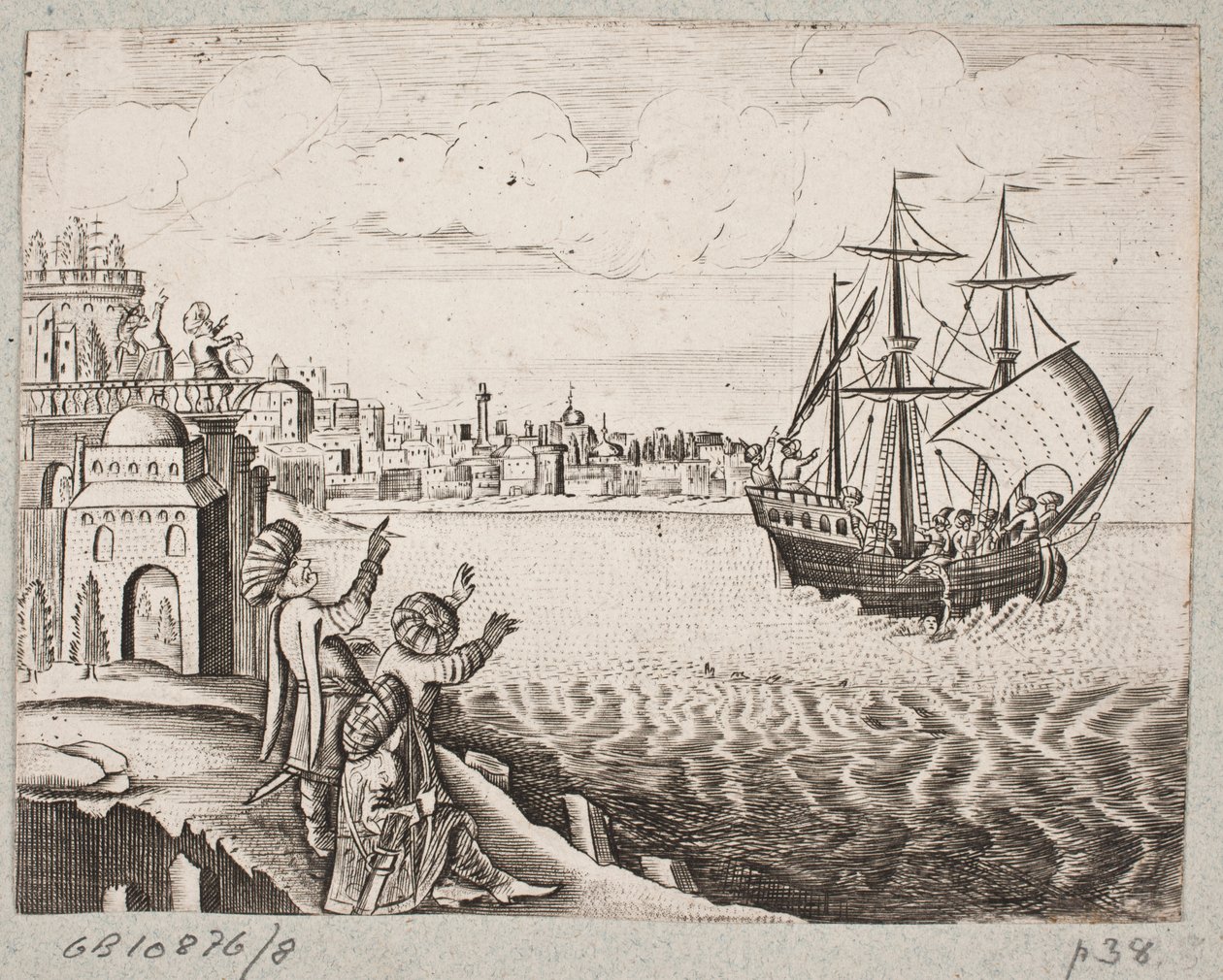 Ilustração de Adam Olearius, “Persian Rosenthal por um poeta engenhoso Schich Saadi […]”, Schleswig 1660 de J. Muller