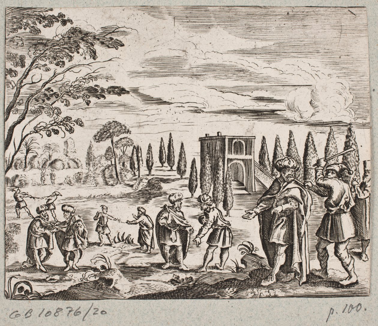 Ilustração de Adam Olearius, “Persian Rosenthal por um poeta engenhoso Schich Saadi […]”, Schleswig 1660 de J. Muller
