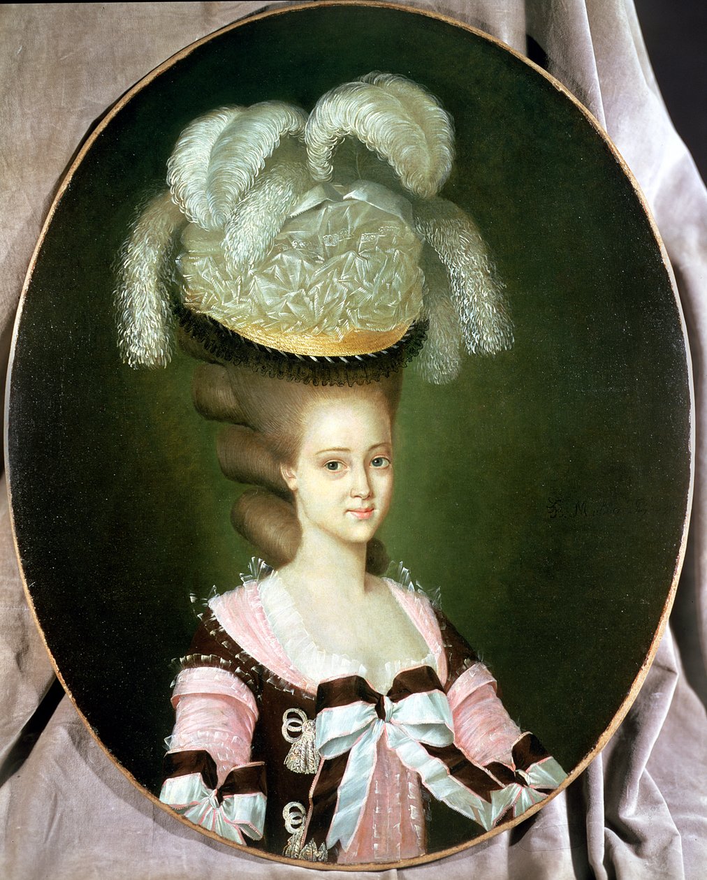 Retrato de uma senhora em um chapéu de J. Mulnier