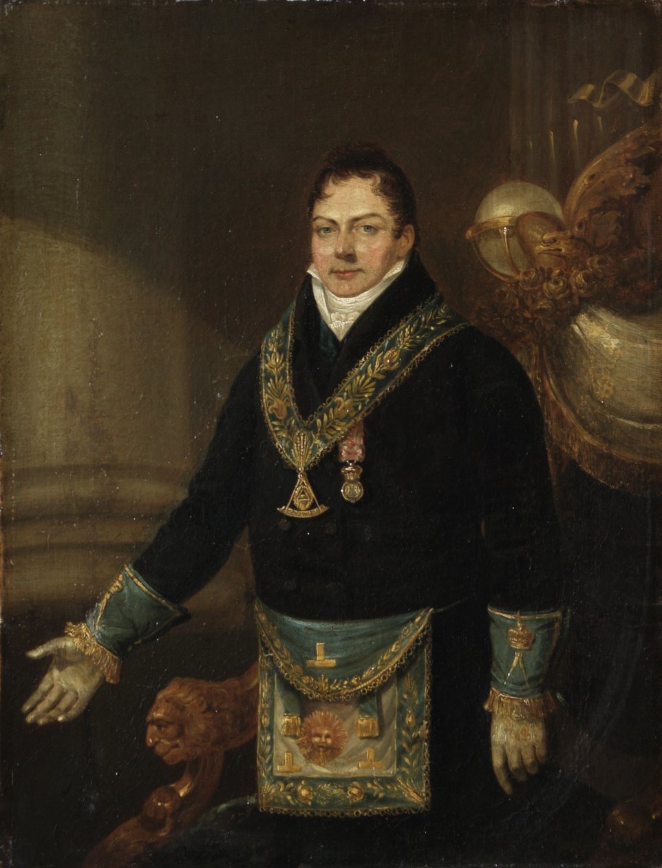 Augustus Frederick, Duque de Sussex como Grão-Mestre, 1827 de J. Naish