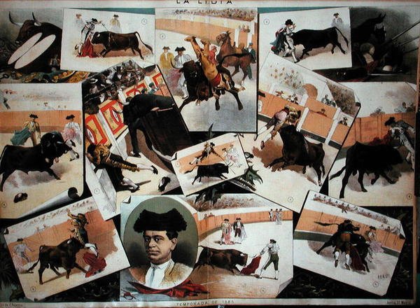A época das Touradas de 1885 (cor litho) de J. Palacios