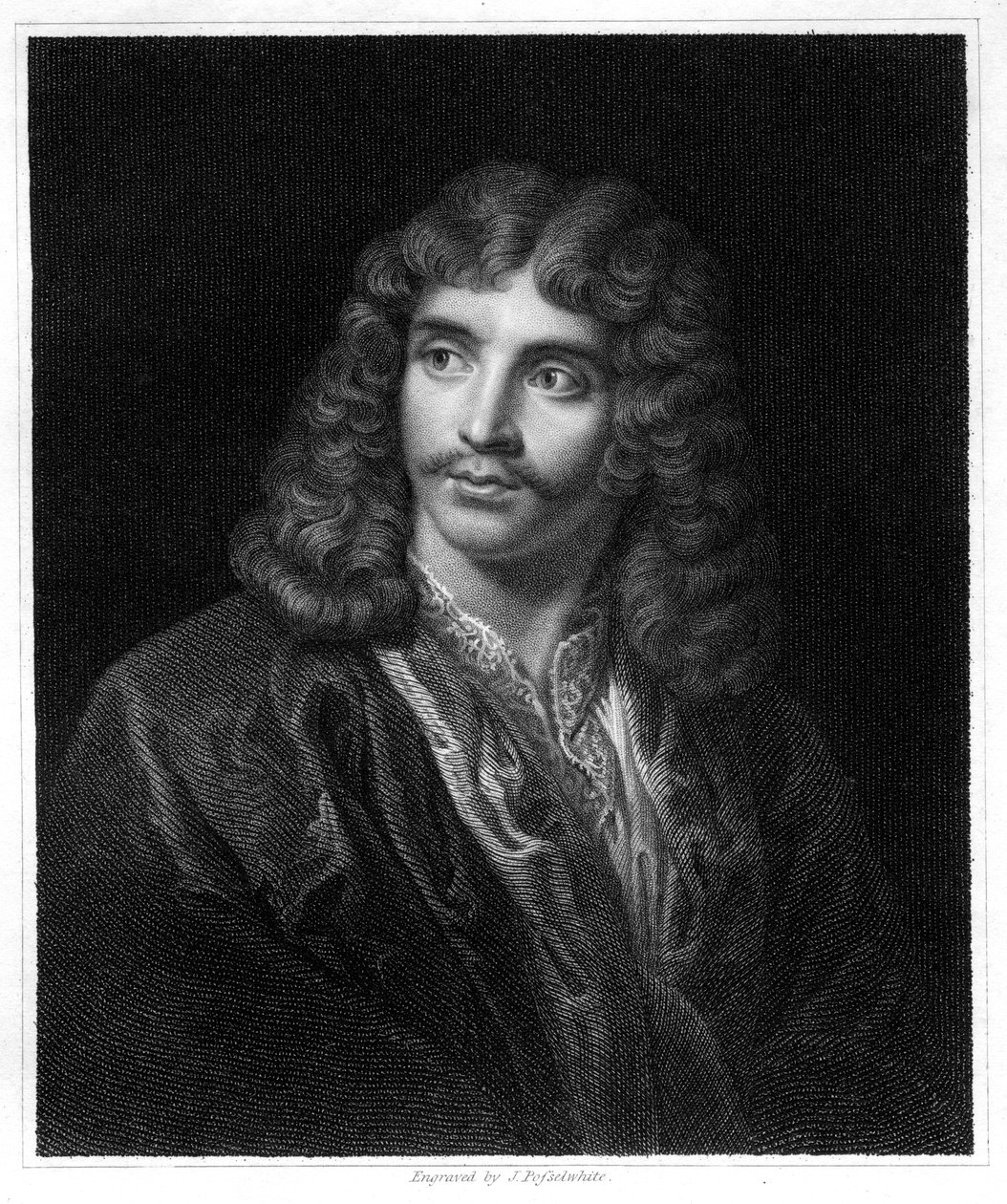 Moliere, escritor, diretor e ator de teatro francês, 1833. de J. Posselwhite