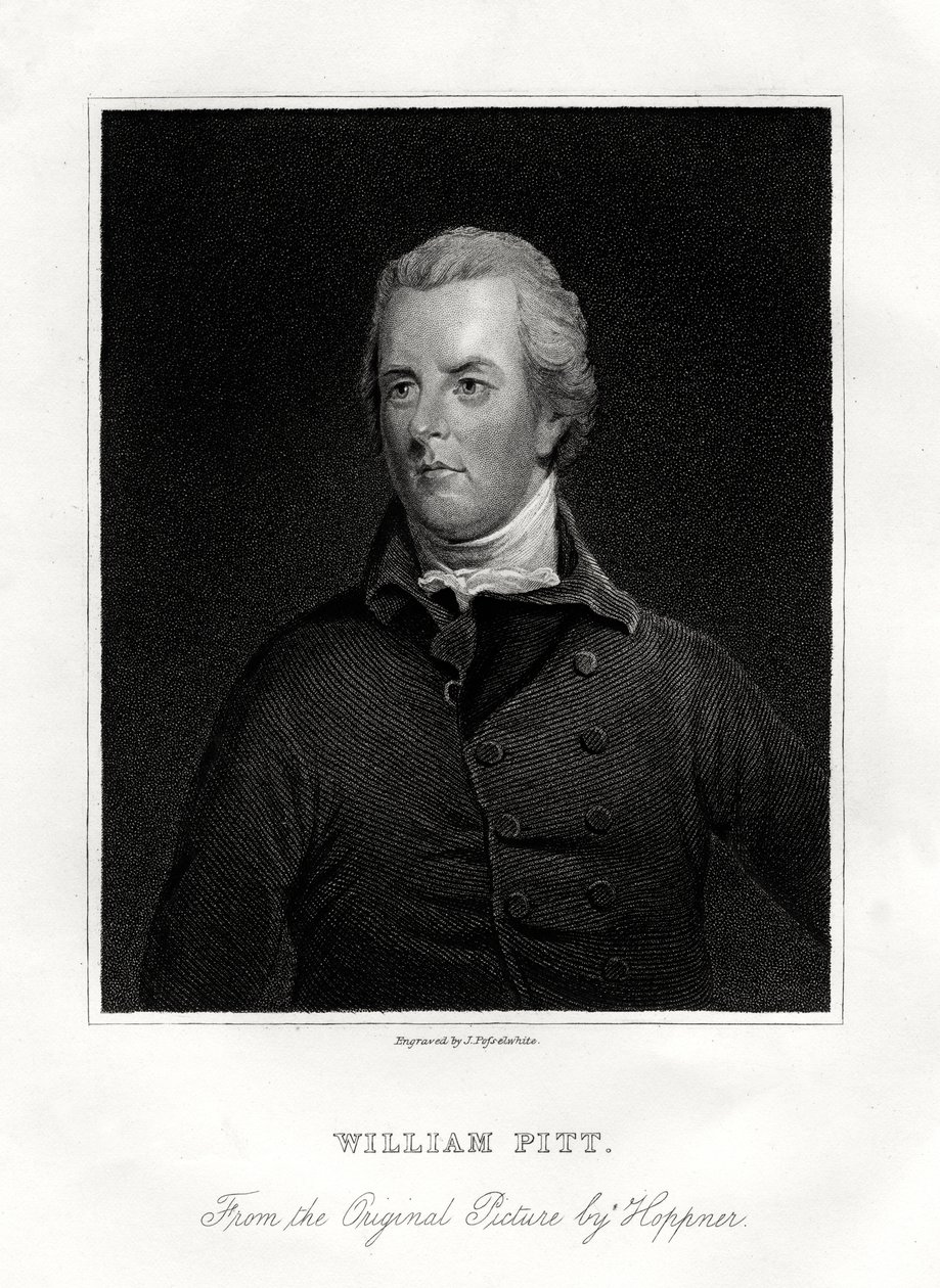 William Pitt, o Jovem, estadista britânico, século XIX de J. Posselwhite
