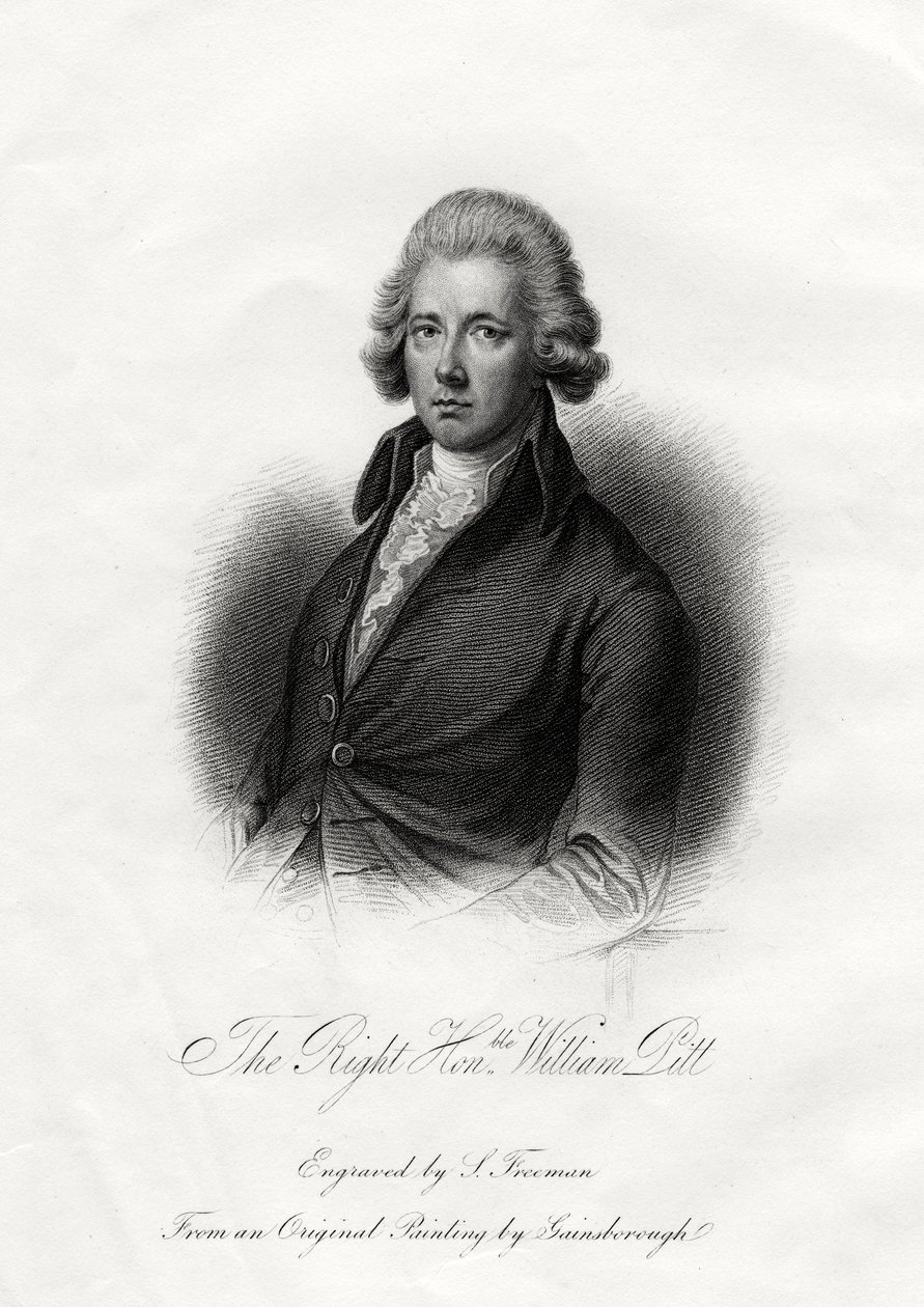 William Pitt, o Jovem, estadista britânico, século XIX de J. Posselwhite