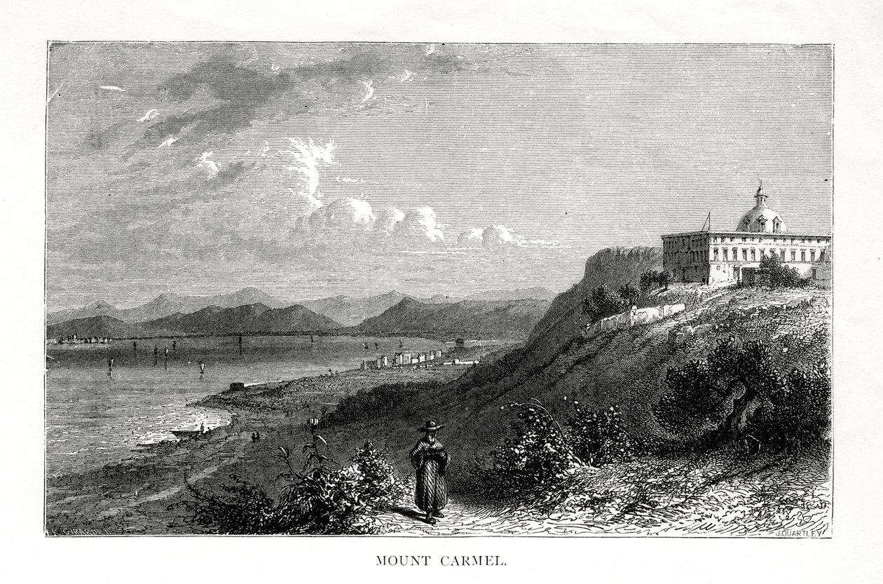 Monte Carmelo, Israel, século XIX. de J. Quartley