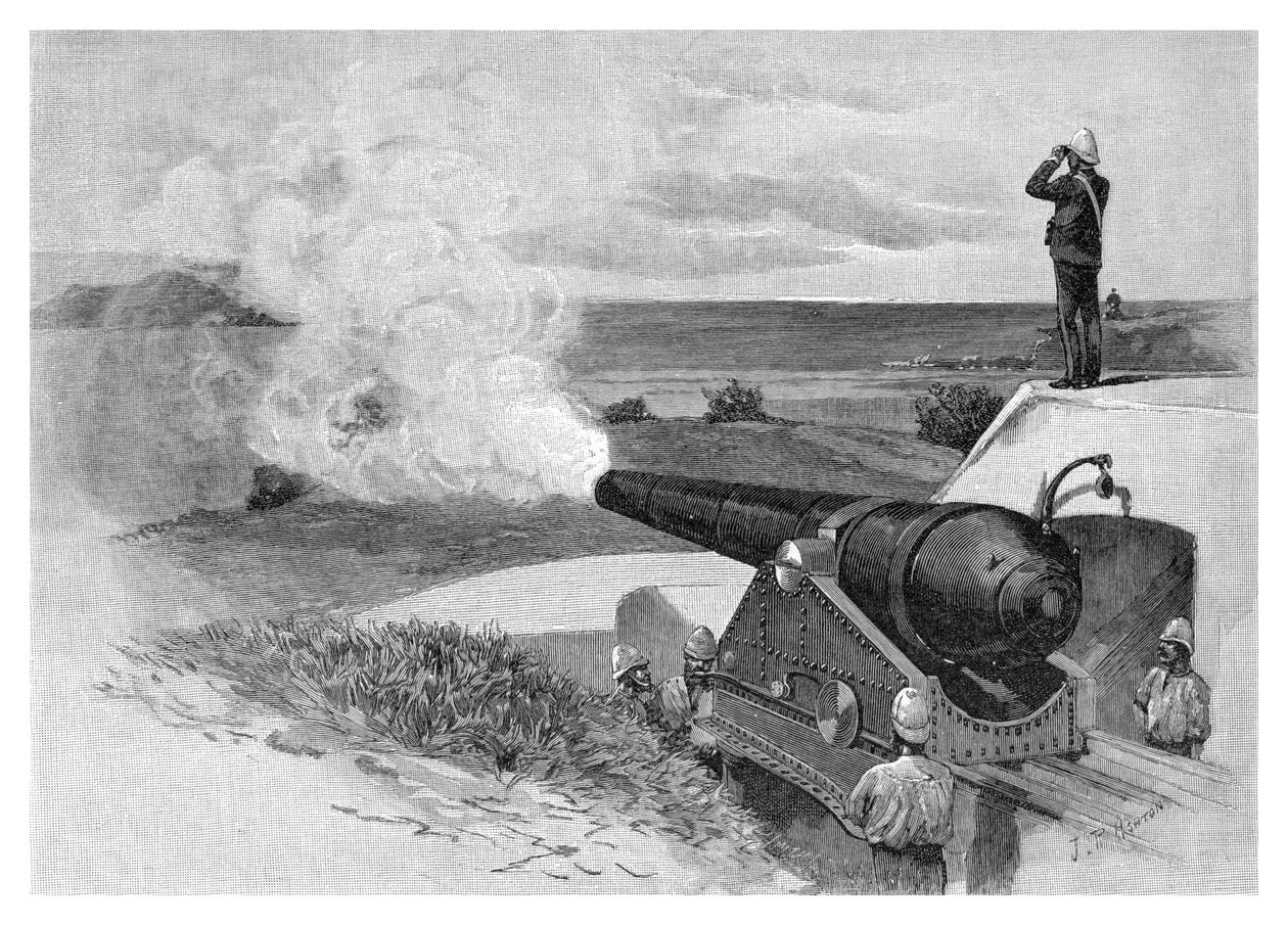 Arma de 25 toneladas na cabeça média, Sydney, Novo Gales do Sul, Austrália, 1886. de J. R. Ashton