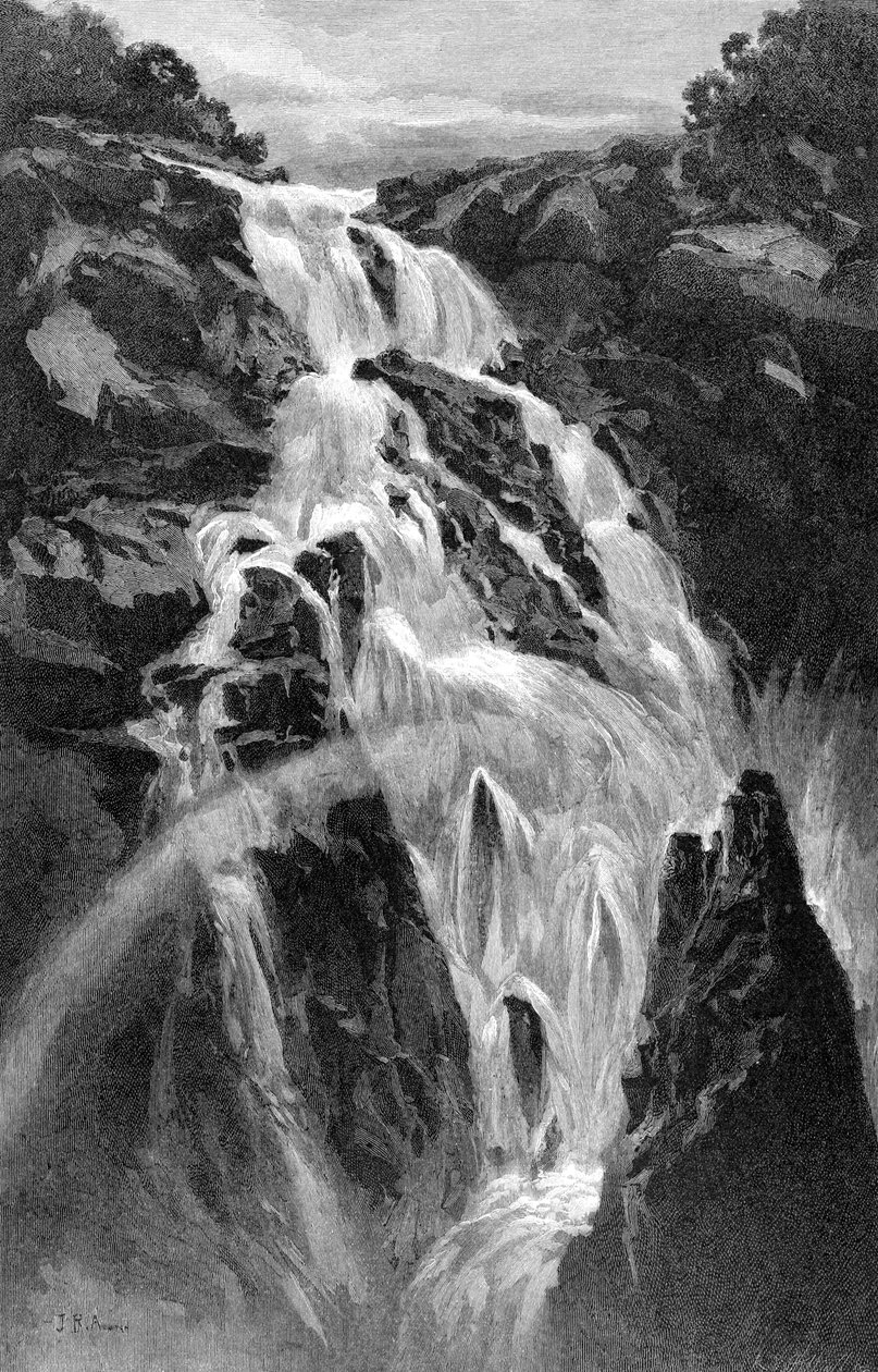 Barron Falls perto de Cairns, Queensland, Austrália, 1886. de J. R. Ashton