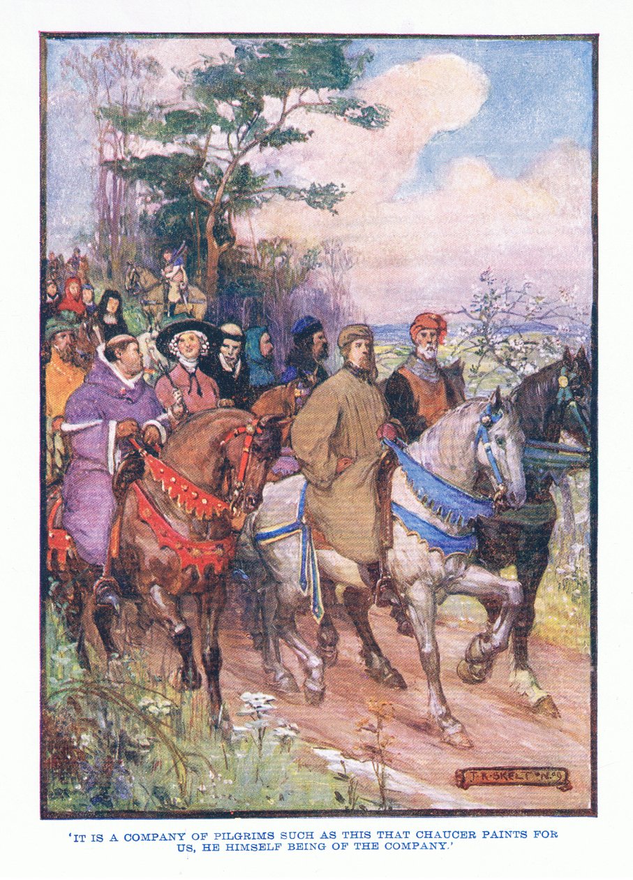É uma companhia de peregrinos, da literatura inglesa pub.by TC & EC Jack, c.1920 de J. R. Skelton