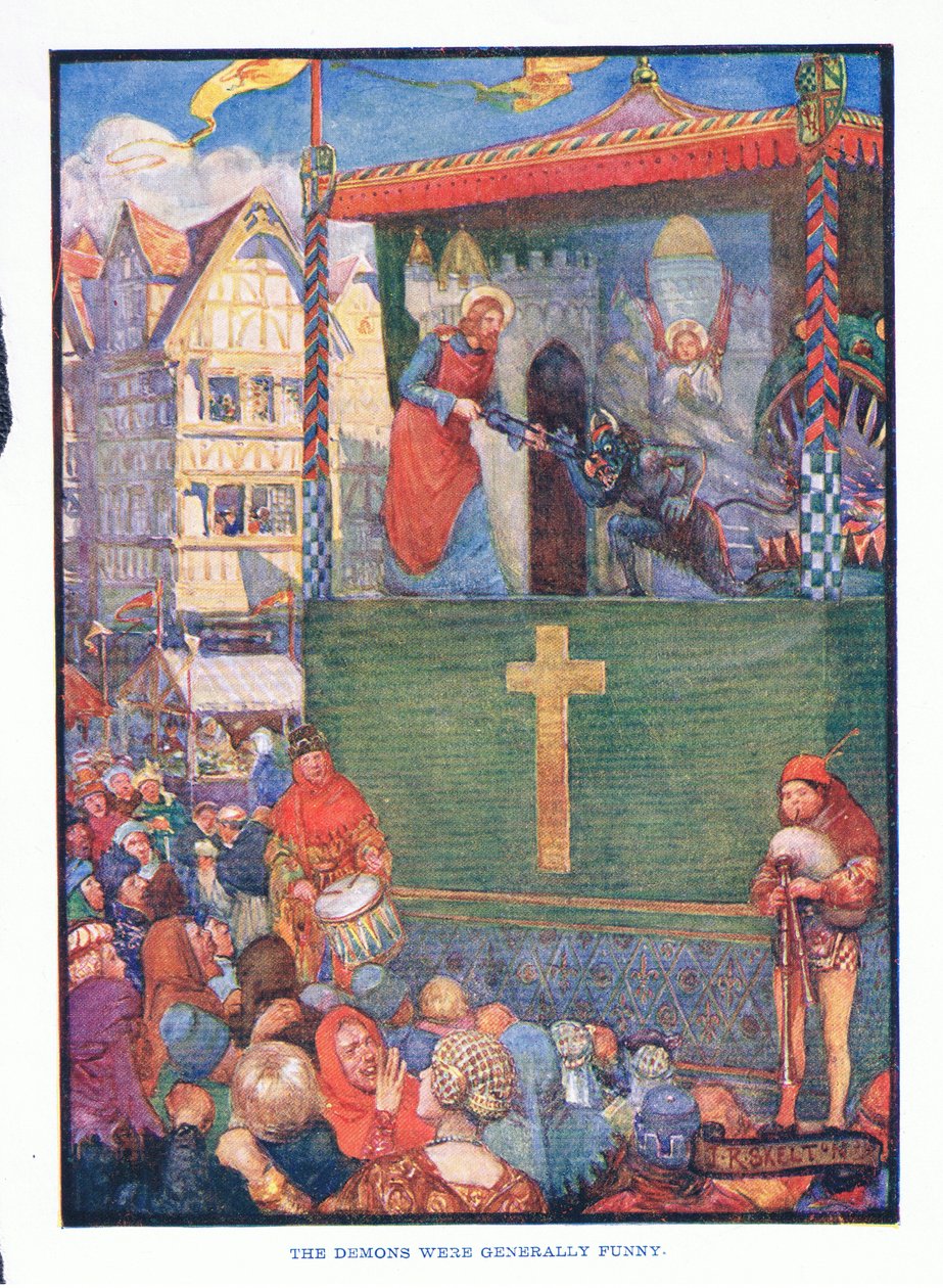 Os demônios eram geralmente engraçados, da publicação inglesa Literature pub.by TC & EC Jack, c.1920 de J. R. Skelton