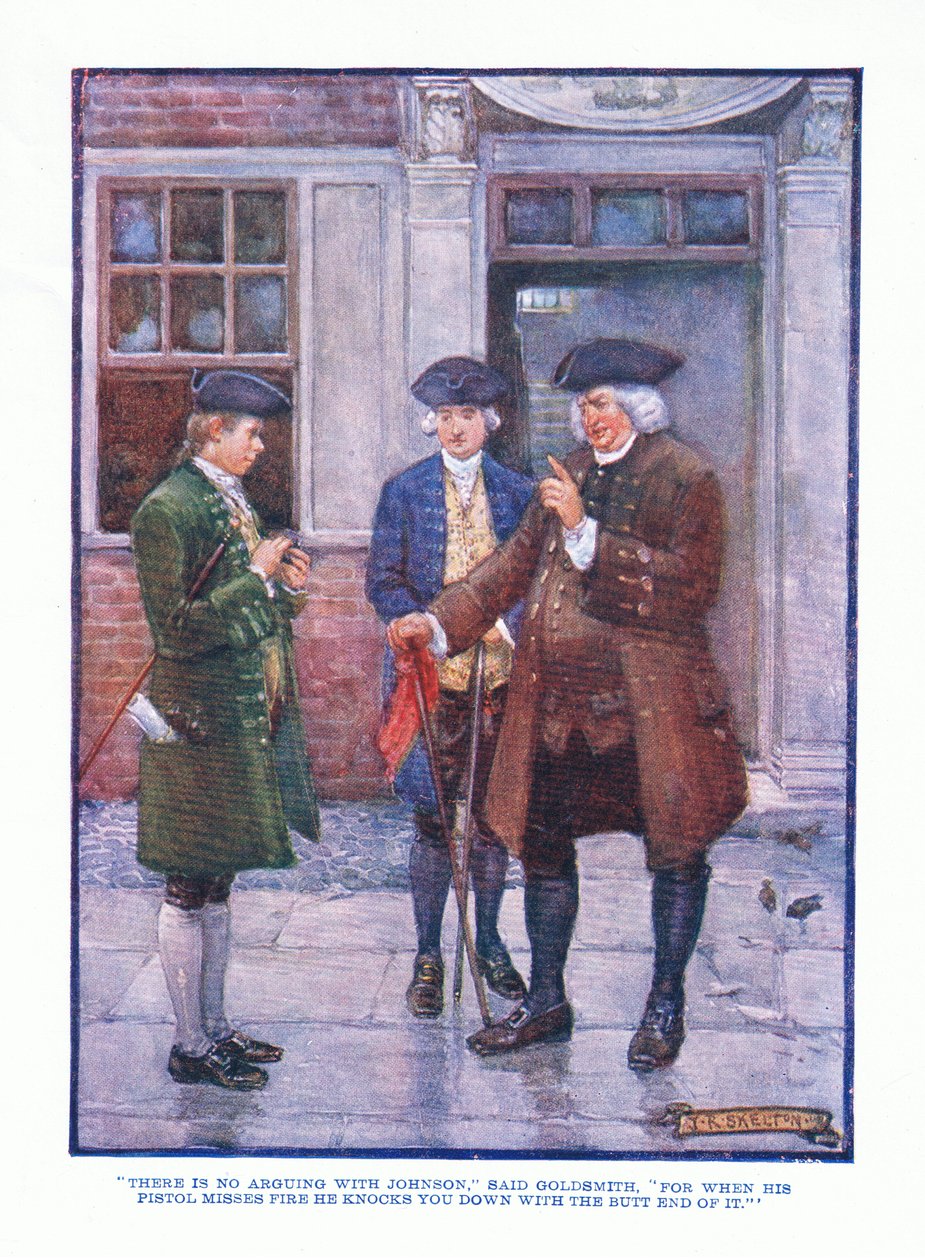 Não há como argumentar com Johnson, disse Goldsmith, da English Literature Pub. Por TC & EC Jack, c.1920 de J. R. Skelton