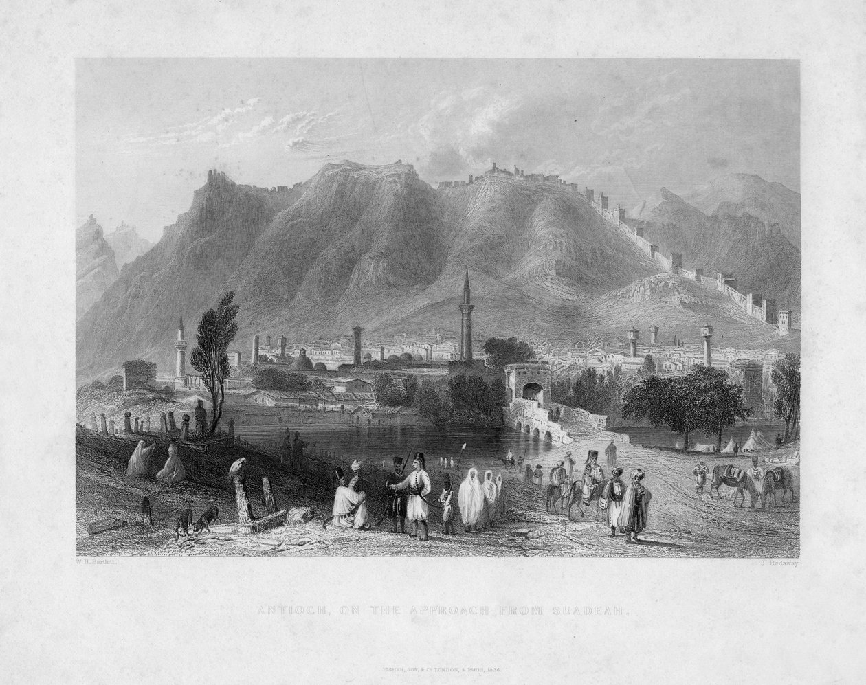Antioquia, na aproximação de Suadeah, 1836 de J. Redaway