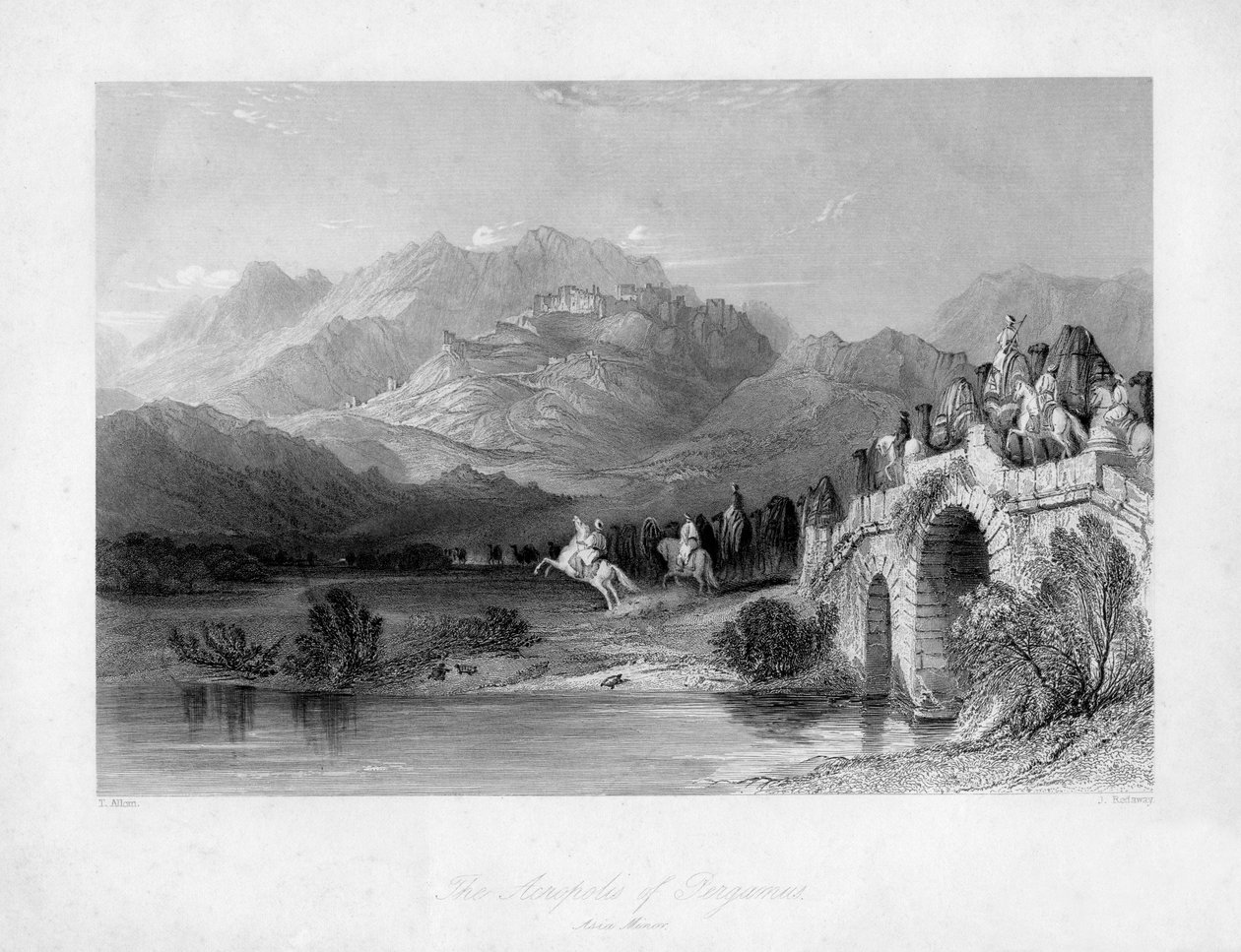 A acrópole de Pergamum Bergama, Turquia, século XIX. de J. Redaway