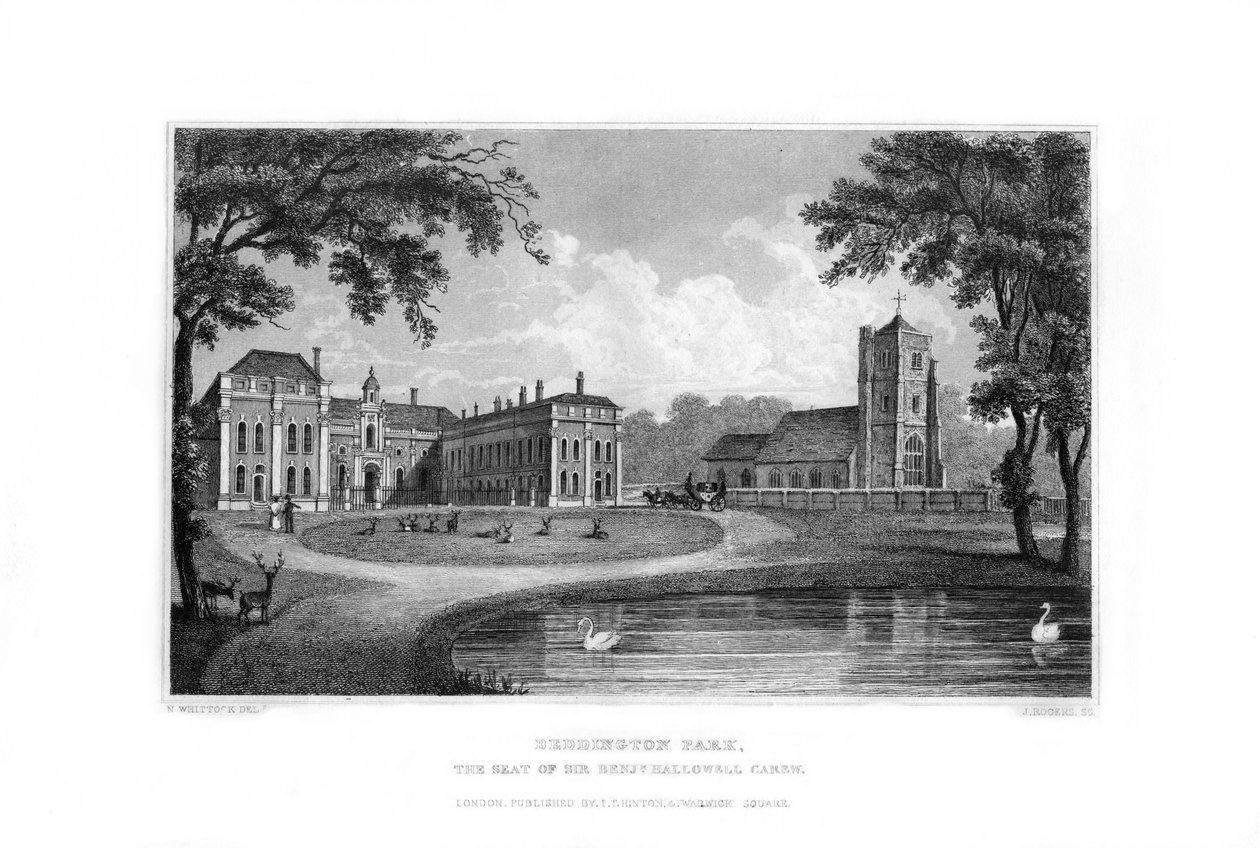 Parque de Beddington, Sutton, Surrey, 1829. de J. Rogers