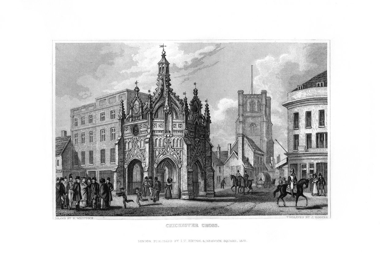 Chichester Cross, Chichester, Sussex Ocidental, 1829. de J. Rogers